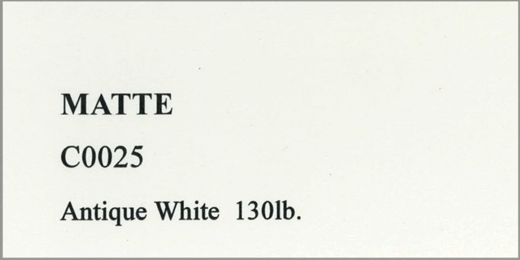 Antique White Matte Cardstock (25 Sheets), 8 ½ x 11 inch Matte